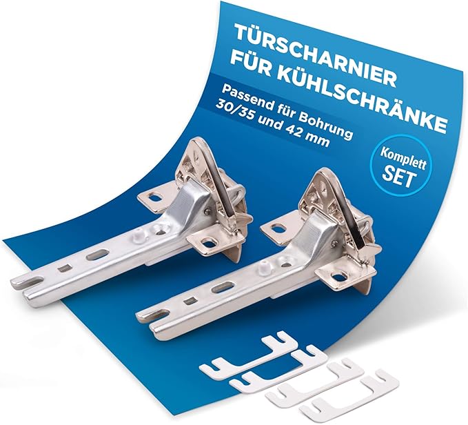 Door Hinge Set 2X Integrated Fridge Hinge Replacement for Siemens Bosch 00268698 268698 Miele