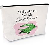 Alligator Gift Alligator Themed Gift for Women Makeup Bag Alligator Lovers Gift Animal Lovers Gift Friendship Gift for Women Friends Sister Makeup Zipper Pouch Bag Funny Birthday Christmas Gift