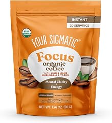 Four Sigmatic Organic Multi Serve Focus Instant Coffee, 1.7 OZ