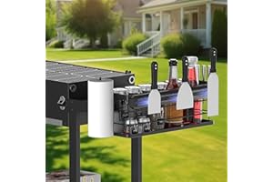 DTUQYX Griddle Caddy for Blackstone,Space Saving Blackstone Griddle Accessories, BBQ Grill Storage Organizer with Magnetic Knife Holder/Paper Towel Holder/Tool holder