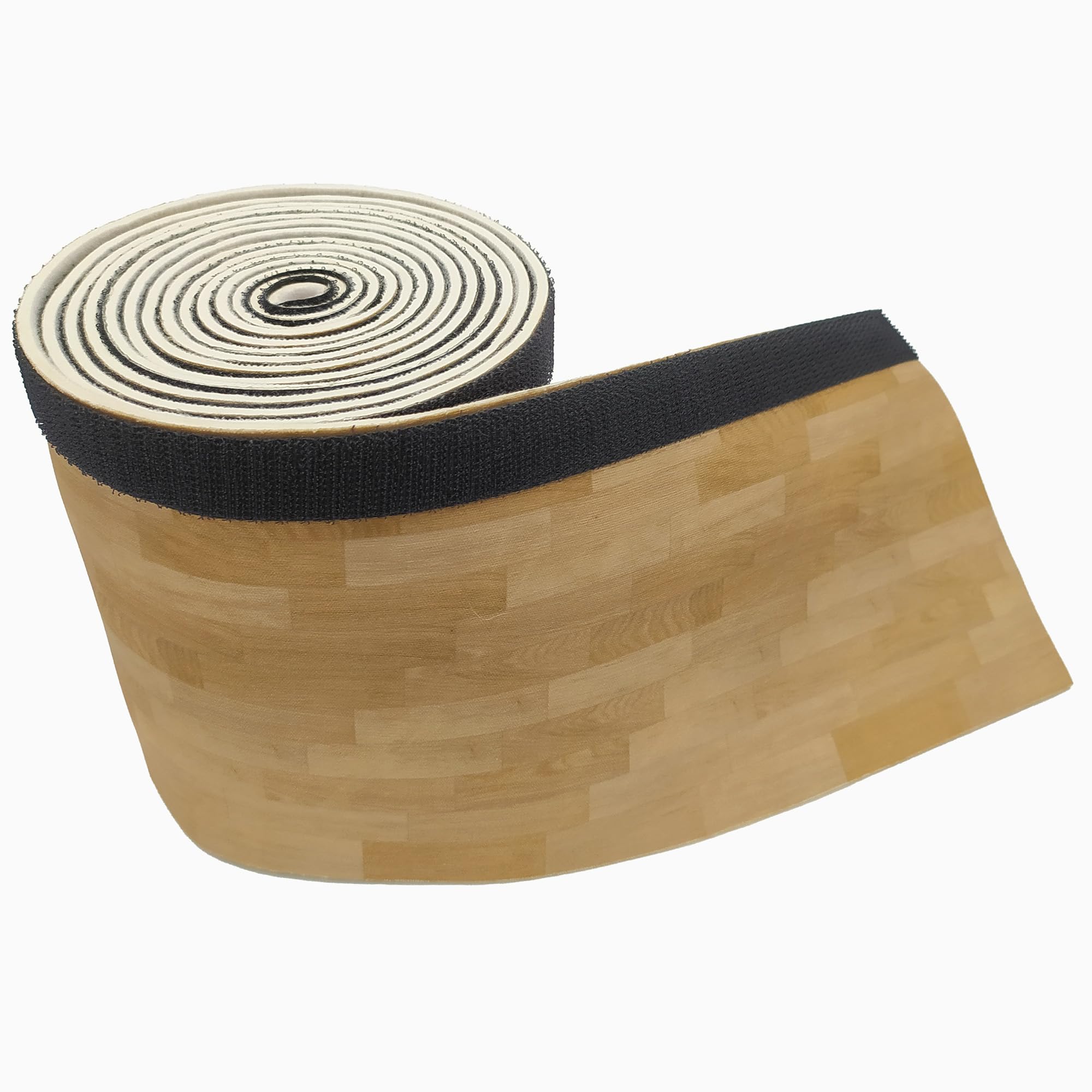 KabelDirekt 3m Long Easy Cut Cable Management with Velcro Fastening - Wood Design Print - Elastic Neoprene Cable Tidy & Trunking