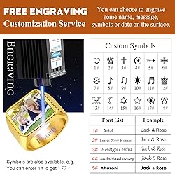 FindChic Customized Signet Photo Rings Square