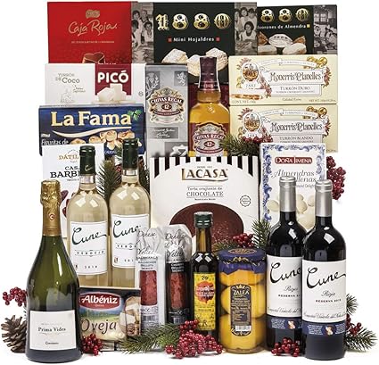 Cesta de Navidad - Caja Gourmet (Turrones y Cava): Amazon.es: Alimentación y bebidas