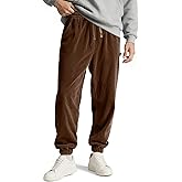 Comdecevis Mens Corduroy Pants Stretch Joggers Tapered Elastic Waist Drawstring Cargo Casual Baggy Sweatpants with Pockets