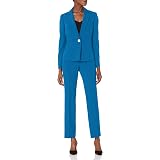Le Suit Women's 2 Button Notch Collar Crossdye Pant Suit