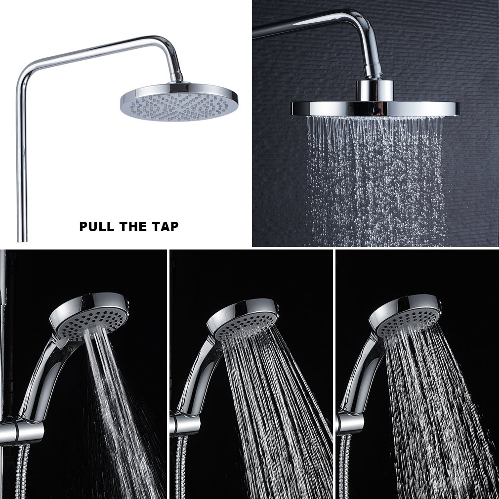 BONADE Columna de Ducha Termostática 38 °C con Grifo para Bañera 83-113