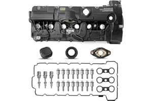 BELKEBIR Engine Valve Cover Compatible with 2006-2013 BMW 125i 128i 130i 323i 328i xDrive 328xi 525i 528i xDrive 528xi 530i X3 X5 Z4, E60 E70 E82 E83 E84 E89 E90 E92 L6 3.0L/2.5L Replace 11127552281