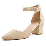 LAICIGO Women’s Pumps Sandals Chunky Low Heel