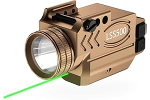 XYH-WIN 1000 Lumens Pistol Light Green Laser Combo, Aluminum Tactical Weapon Light with Momentary and Strobe Mode, Magnetic USB Rechargeable and Ambidextrous Button, Fits for Compact Rail Mount