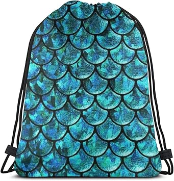 mermaid drawstring backpack