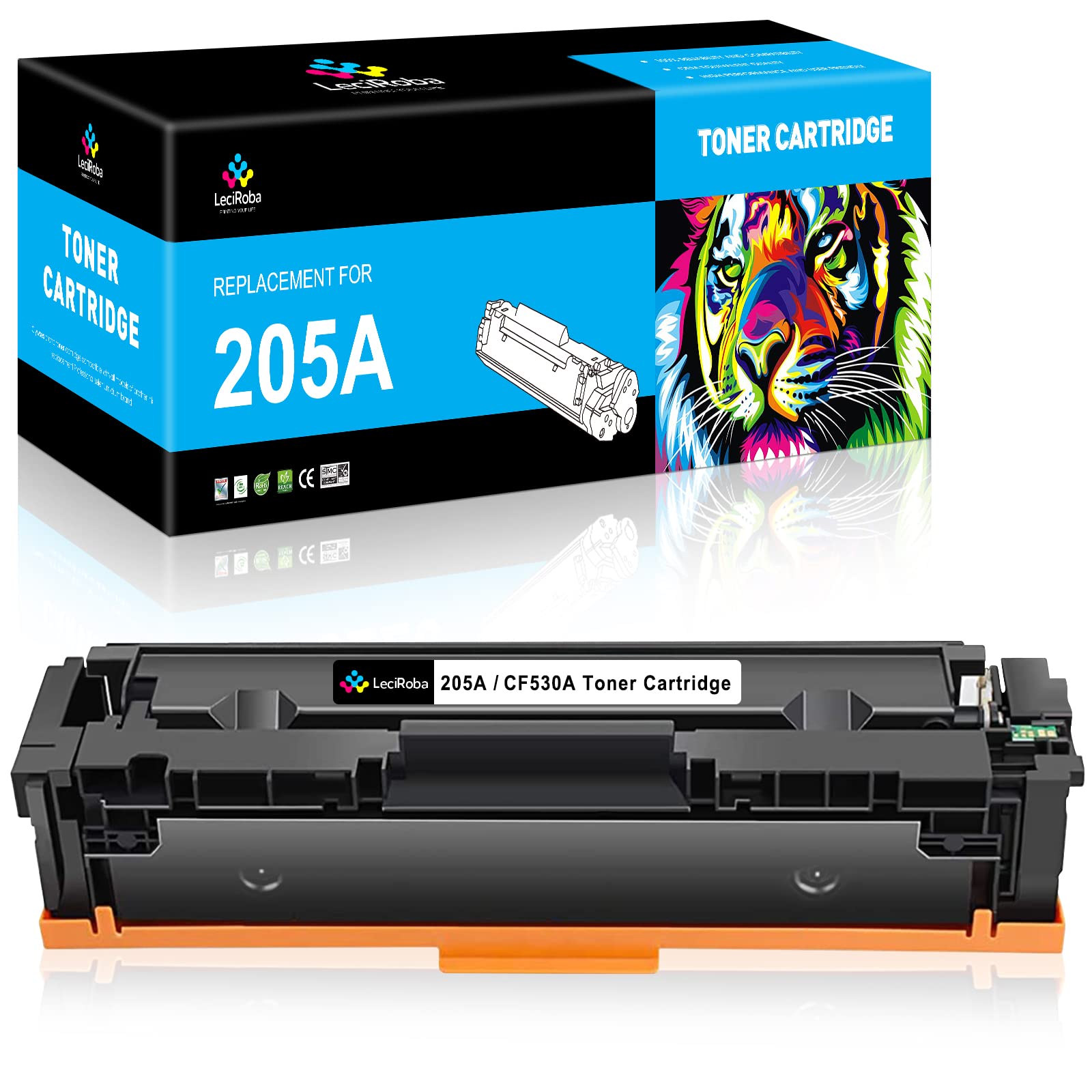 LeciRoba 205A for HP 205 A CF530A CF531A CF532A CF533A Toner Cartridges for HP Color LaserJet pro MFP M180 M180n M180nw M180fw M181 M181n M181fw M154A M154NW Printer (1-Pack)