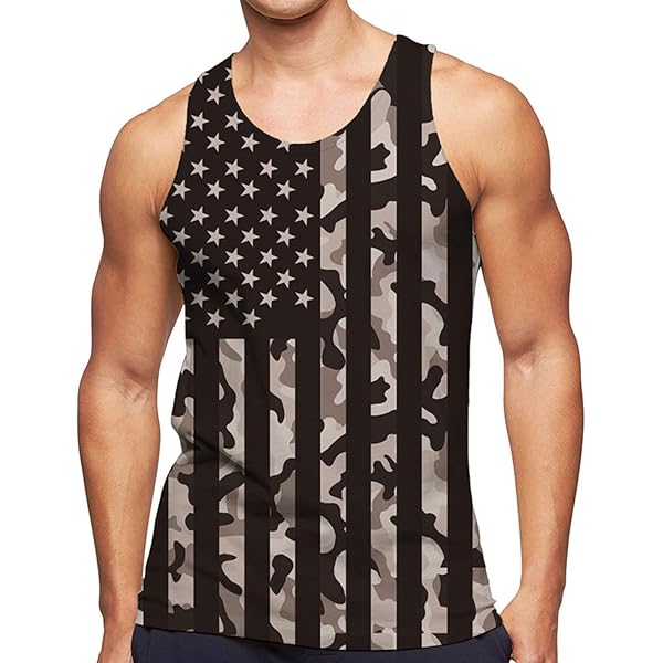 Amazon.com: Exist Men's American Flag Stripes and Stars Tank