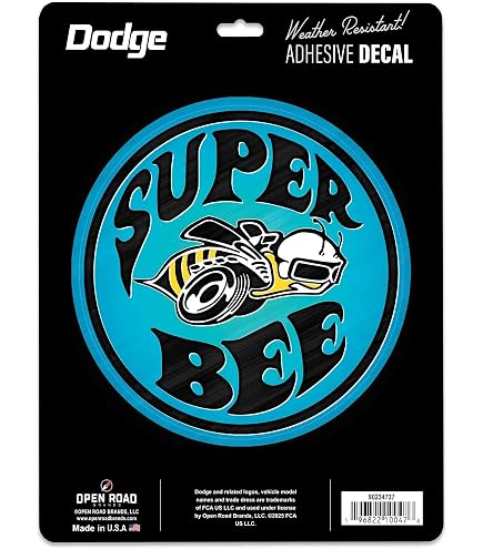 SUPER BEE ORANGE Sticker – Hot Rod Car Decal, Challenger SRT V8, Mi109