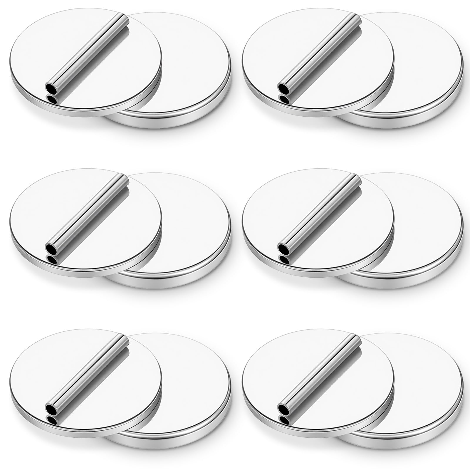 Photo 1 of 6 Pairs Mini Magnetic Pin Brooch Converters Magnetic Metal Pin Backs Clothing Magnet Buckle Magnet Metal Lapel Pins Brooch Holder Converter for Hijab Scarf Shawl Thin Fabric Invisible Christmas