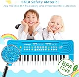 Shayson Kids Piano Keyboard 37 Key with Microphone Blue 3 4 5 6-Year-Old view 5
