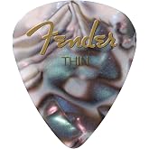Fender Pearl Celluloid Picks, 351, Abalone Moto, Medium, 12-Pack