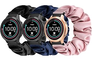 Puhuite Compatible with 16mm 18mm 20mm 22mm Watch Bands,Soft Cute Printed Elastic Cloth Wristband Quick Release Band Scrunchie Wristbands Replacement for Women