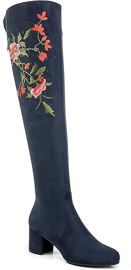 over the knee rhinestone boots