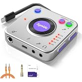 Synido A20 Portable USB-C Audio Interface for Guitar &amp; DJ Recording | 24bit/96kHz Sampling, Adaptive Gain Control, Wireless Backing Track, Designed for Creators, Works with iPhone/Android/Mac/PC