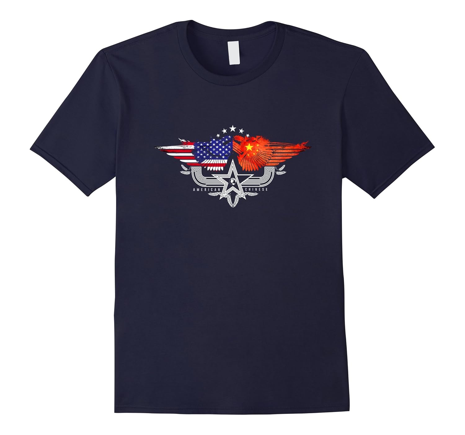 Chinese American Flag T Shirt. China National Flag Shirt-ANZ