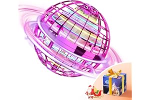 TOMZON Flying Orb Ball, Cool Toys for Boys Girls, Hover Ball Boomerang Fidget Spinner, Drone for Kids with Colorful Light Flying Spinner, A32 Purple