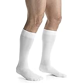 JOBST 110480 Activewear Compression Sock, 15-20mmHg, Knee High, Medium, White