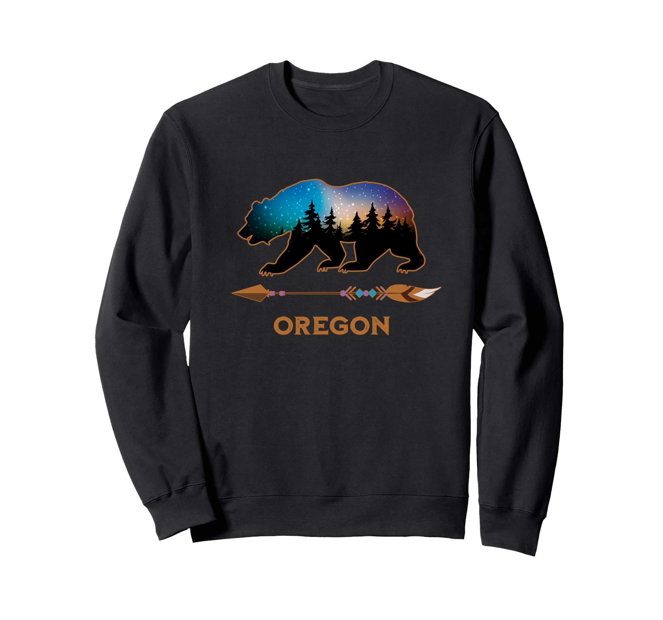 Oregon Black Bear Wildlife Hiking Trail Camping Souvenir Sweatshirt