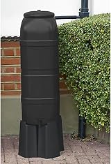 Pluto Packaging 100 Litre Slim Line Outdoor Rain Water Butt with Stand Kit view 8