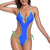 SHERRYLO Thong One Piece Swimsuit G String Monokini Women Bathing Suit for Women Plunging Womens Swimsuits Sexy Bathing Suits