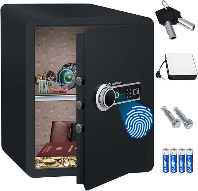 kesser tresor mit fingerabdruck