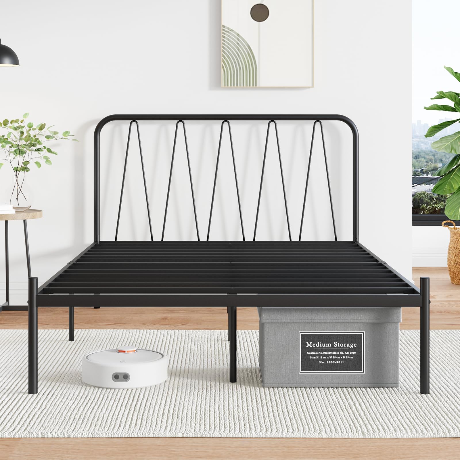Novilla Full Size Bed Frame 14 Inch Metal Platform Bed Frame With novilla-full-size-bed-frame-14-inch-metal-platform-bed-frame-with
