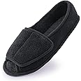 Git-up Diabetic Slippers for Women Memory Foam Arthritis Edema Adjustable Open Toe Swollen Feet Slippers Bedroom House Indoor Outdoor Shoes with Rubber Sole
