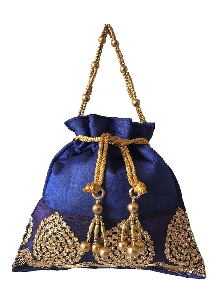 generic women's fancy designer potli blue wi-59-po-blue