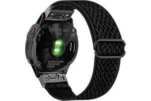 Abanen Elastic Watch Bands for Fenix 7X / Fenix 6X / Fenix 5X, 26mm Quick Easy Fit Soft Stretchy Nylon Wristband Strap for Garmin Fenix 6X Pro/Sapphire,Fenix 5X Plus,Enduro,Tactix Delta