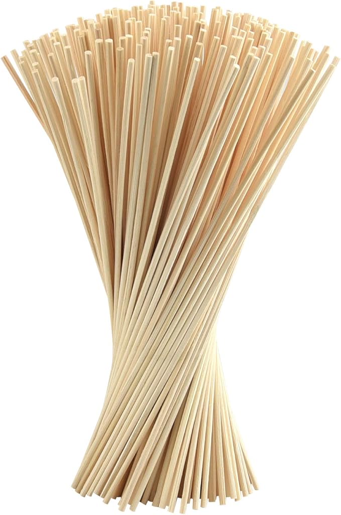 FEPITO 100 Pcs Reed Diffuser Sticks Wood RattanReed Sticks Oil Aroma