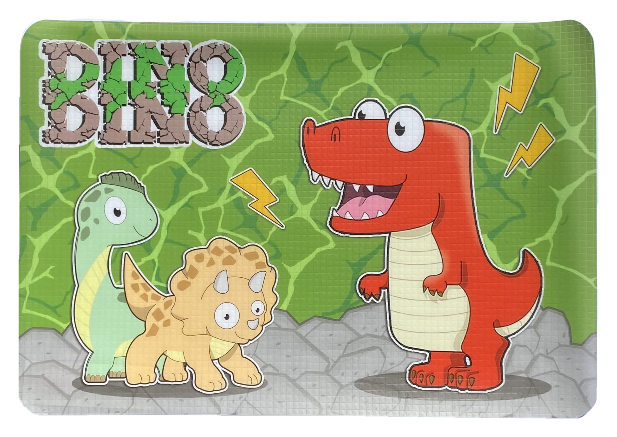 Dinosaurs Soft Plastic Placemat Table Mat Non Slip Washable Heat Resistant 44 x 30 cm