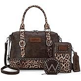Wrangler 3Pcs Doctor Bag Sets for Women Top-handle Satchel Bag with Cell Phone Handbag and Coin Purse