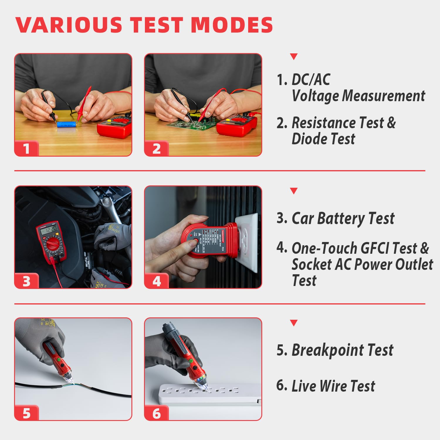 Mua Electrical Test Kit with RANGERHINO Digital Multimeter Tester ...