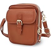 Vintage Messenger Bag, Leather Crossbody Bags for Women, Leather Crossbody Sling Bags for Women, Anti-Theft Vintage Built in Wallet, Large Capacity