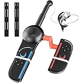 PAWDIARY Fishing Rod for NS/OLED/Switch 2, Switch Fishing Game Controller Handle Accessiries Compatible with Bass Pro Shops: The Strike Championship Edition and Legendary Fishing -2025 Edition