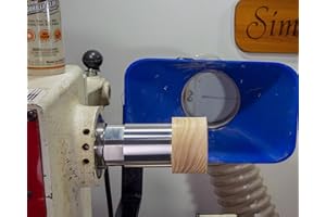 Simple Woodturning Tools Glue Hub with Threads to Hold Wood Blanks, optional hardwood waste block, Aluminum, Threaded (1.25"-8 Threads with Waste Block)