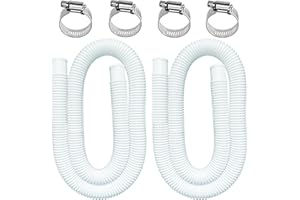 BEFANS 1.5 Inches Pool Hoses for Above Ground Pools, 2 Pack 1-1/2" Diameter Pool Pump Replacement Hose 59" Long Filter Pump Hose Compatible with 1.5" Pool Hose Pump (2)