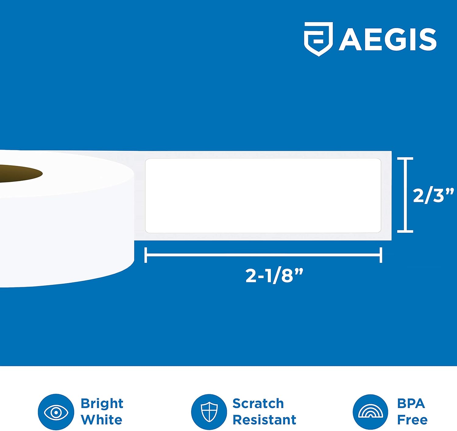 Aegis Adhesives - Compatible DK-2205 Continuous Paper Tape (2.4" X 100 Ft.) Replacement Labels, Compatible with Brother QL Label Printers - 8 Rolls + 1 Frame : Office Products