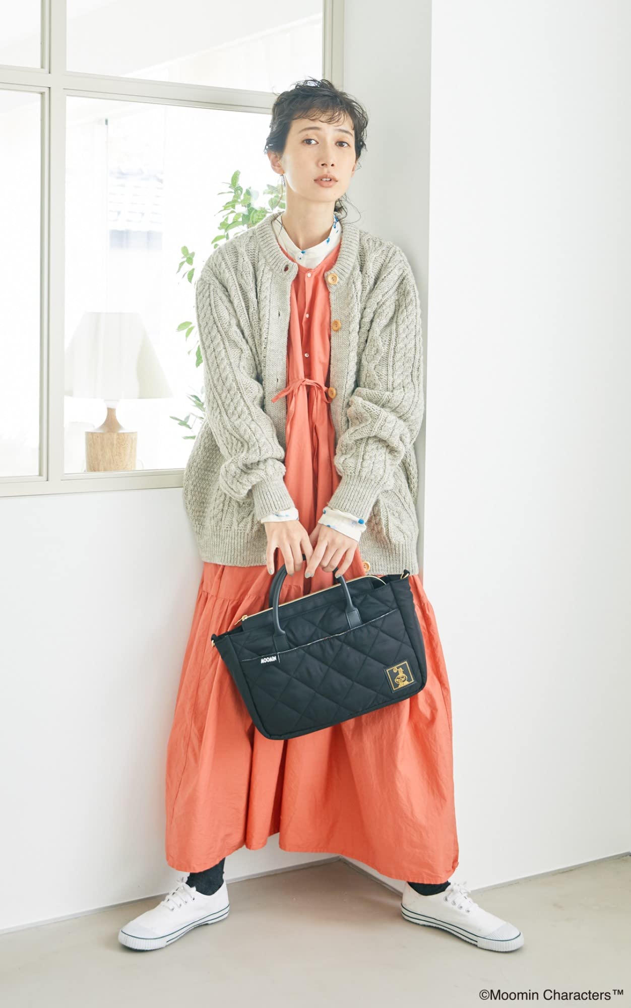 【ムーミン ムック本 付録】超軽量 2WAYキルティングショルダーバッグ