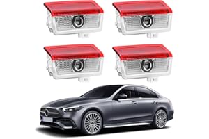 Blshwez Car Door Lights Logo Projector - 4K HD Puddle Lights for Cars, No Fade Welcome Lights, Compatible with Mercedes-Benz A B C E M GL GLA GLC GLE Class Accessories (4 Pack)