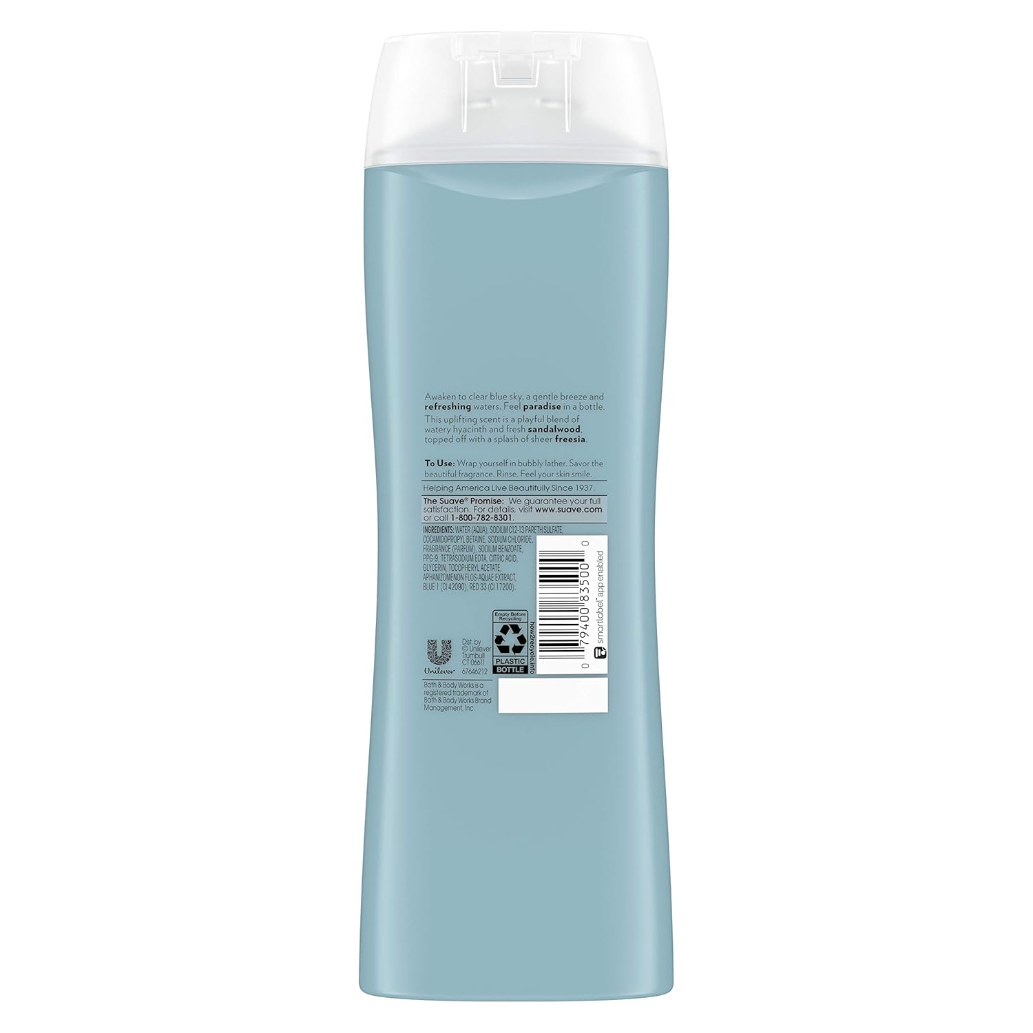 Suave Essentials Body Wash with Vitamin E Ocean Breeze Fragrance Bodywash and Shower Gel 15 oz (Pack of 6) : Bath And Shower Gels : Beauty