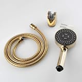 CIENCIA Gold ABS Rainfall Hand Shower Head Universal 1/2" IPS 1.5m Hose BS144F view 6