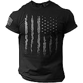 Rogue Style American Flag T-Shirt for Man Patriotic Tee (XL, Black)