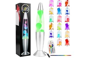 AONESY 17 Color Changing LED Liquid Motion Lamp with Remote 13.5 Inch Pink Blue Red Green Mood Lamp Small Table Lamp Soothing Night Light for Adults and Kids Party BirthdayHome Office Decor Light