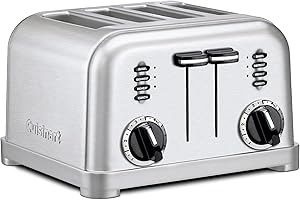 Cuisinart 4-Slice Toaster, 6-browning Levels, Brushed Silver (CPT-180C)